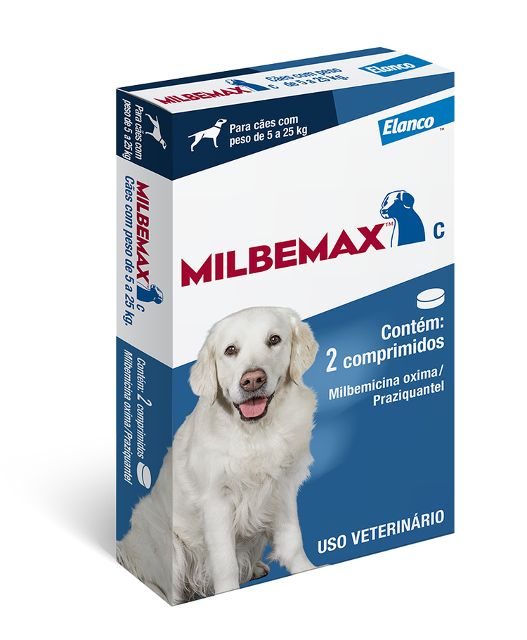 Vermífugo Milbemax - 5 a 25kg (comprimido)