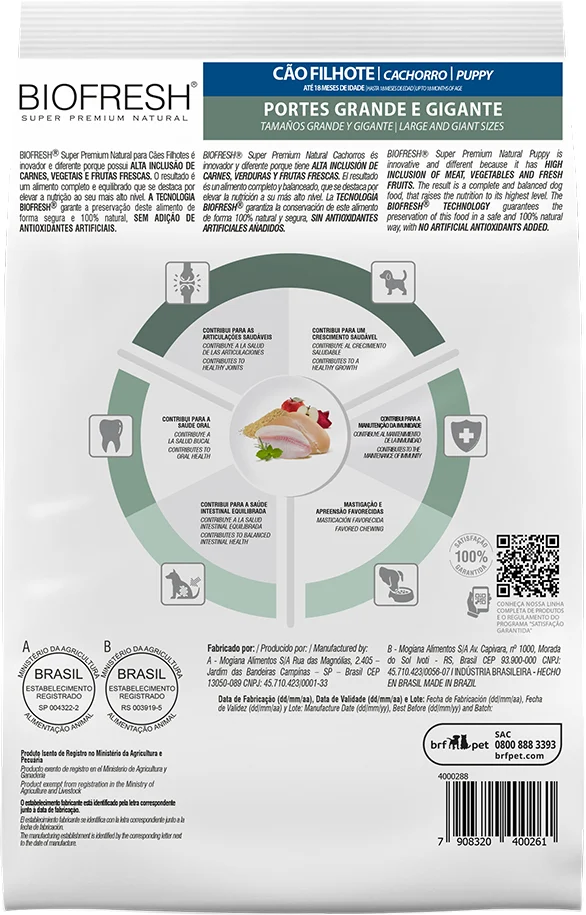 Ração Biofresh para Cães Filhotes
